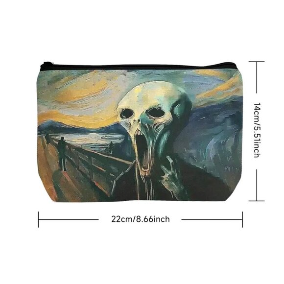 Cosmetic Bag Makeup vincent van gogh the scream Pouch Travel Storage Art Horror - Picture 3 of 3